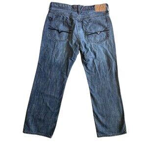 Guess Mens Relaxed Straight Rowland Fit Jeans Size 32X30 Dark Wash Retro Classic